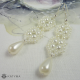 Náušnice perlové delší smetanové 2