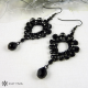 Náušnice černá slza 1