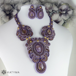 Souprava Slzy z fialov&eacute;ho mramoru