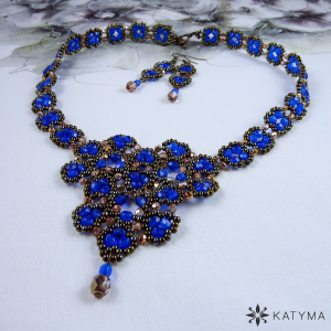 Souprava krajkov&aacute; kr&aacute;lovsky modr&aacute;