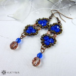 Náušnice drobné královsky modré