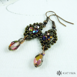 Náušnice duha ve zlatohnědé 1