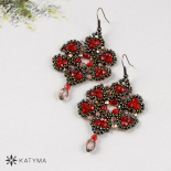 Náušnice krajka jako z granátů