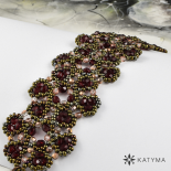 Náramek krajka bordó