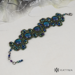 Náramek klikatý s malovanými kabošony