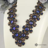 Náhrdelník krajka s malovanými kabošony