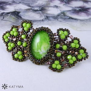 Spona malovan&yacute; ov&aacute;l