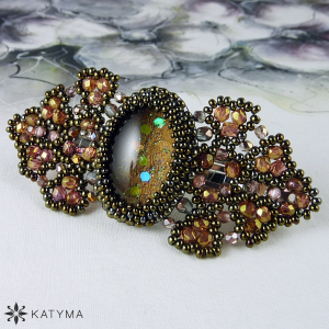 Spona malovan&yacute; ov&aacute;l