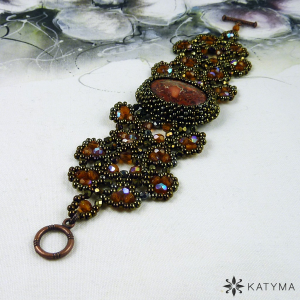 N&aacute;ramek červen&yacute; brekciov&yacute; jaspis