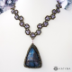 Náhrdelník fialový labradorit