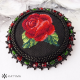 Brož výšivka růže
