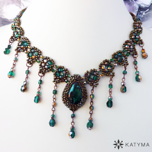 N&aacute;hrdeln&iacute;k chryzokol malachit