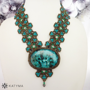 N&aacute;hrdeln&iacute;k krajka chryzokol