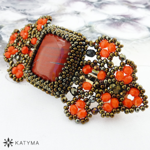 Spona červen&yacute; jaspis