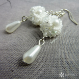 Náušnice drobné perly a krystal
